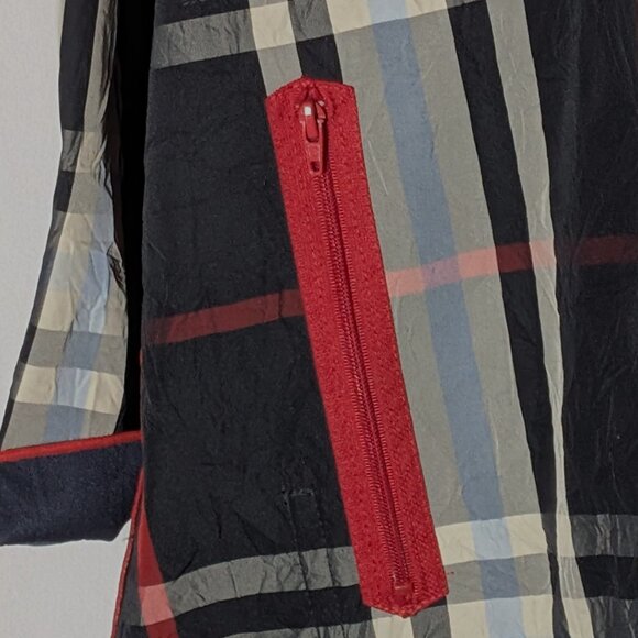 FROCCELLA Netherland NWT coat trench windbreaker Sz LARGE CHECKED HOOD OLD MONEY - Picture 7 of 14